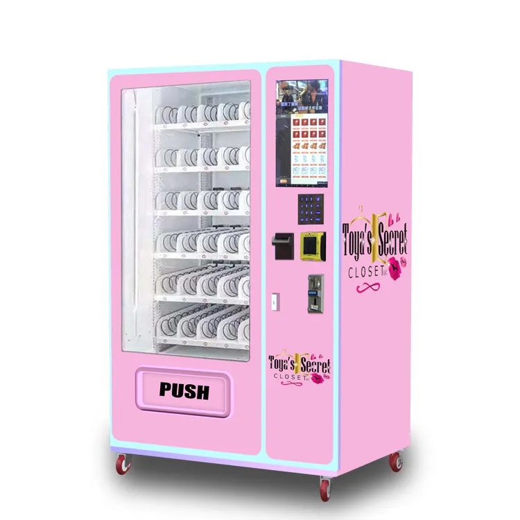 Distributore automatico di grande capacità di bellezza a spirale rosa di colore personalizzato