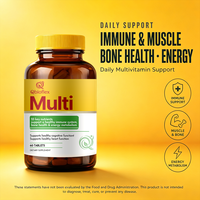 Comprimé multivitaminé Qbioflex OEM/ODM avec 23 nutriments clés, complément multivitaminé pour un système immunitaire sain