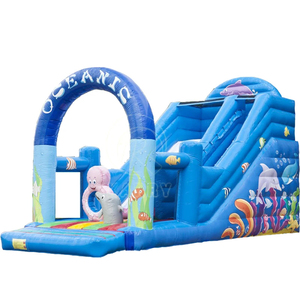 Se Admite Personalización OEM, Tobogán Inflable para Parque de Atracciones, Tobogán Inflable con Temática Marina, Seco y Acuático, en Venta - Product Image 1