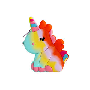 Quanzhou, nuovo pioniere dell'uccisione di topi, borsa a tracolla in Silicone unicorno assonnato per bambini, borsa a bolle - Product Image 5