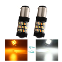 Liwiny Dual Color ámbar/blanco T20 7443 1157 3157 4014 60smd Led 7443 Led Switchback bombilla Drl luces de freno de señal de giro