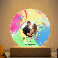 Disque Vinyle Personnalisé avec Photo Acrylique Chanson Plaque Cadeau d'Anniversaire pour Amis Cadeau d'Anniversaire pour Elle Lui Cadeaux de Noël