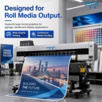 Nueva Impresora de Inyección de Tinta Eco Solvente CMYK de Formato Ancho Totalmente Automática para Papel Fotográfico de Película Ligera y Medios de PP