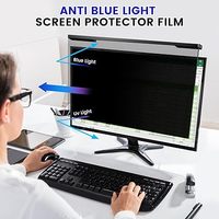 Filtre de confidentialité pour écran d'ordinateur, anti-espionnage, 3D, amovible, ultra-fin, dureté 8-9H, acrylique, anti-reflets, protection des yeux pour PC