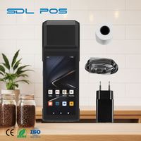 Terminal POS Android con Impresora Térmica de 58 mm, Impresora de Recibos Portátil para Barbacoa y Comida Rápida, Pantalla HD Clara, Sdlpos