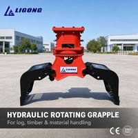 Grappin hydraulique de démolition avec moteur intégré pour la démolition du béton et de l'acier, avec rotation hydraulique à 360°, doté de composants de qualité