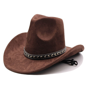 Sombrero Vaquero Unisex Personalizado con Logotipo, Sombrero Fedora de Ala Ancha de Tela de Gamuza para Protección Solar, para Uso Diario - Product Image 6
