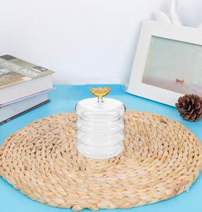 En gros Personnalisé 3D <span class=keywords><strong>Orange</strong></span> En Forme De Bulle De Verre Bocal De Stockage D'épices Boîte De Nourriture avec Couvercle - Product Image 4