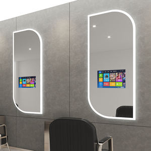 JUESHIラグジュアリーゴールド理髪Ledライト付きサロンミラービューティーサロン長方形ミラーステーションでの使用 - Product Image 6