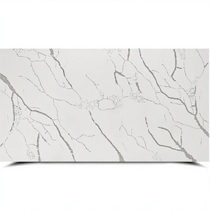 Free Sample 100% Vietnam Artificial Quartz Calacatta Laza Big Slab 20mm Modern Hotel Kitchen Table Top Bathroom Vanity - Product Image 1