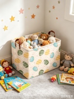 Panier de rangement pliable en tissu Deyun haute précision avec couvercle et poignées, motif œufs de Pâques mignons, organisateur de fleurs pour les fêtes de printemps
