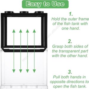 Mini peces ecológicos al por mayor con iluminación LED USB, transparentes, de plástico, pequeños, para exhibición en oficinas - Product Image 5