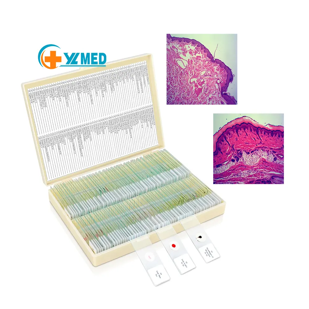 Juegos de cajas de madera o plástico Zoología común, botánica, microscopios, microbiología, preparación de diapositivas para educación médica