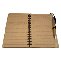 Carnet en bambou personnalisé avec stylo, carnet en bambou écologique, carnet en bambou