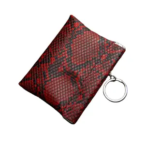 Mini porte-monnaie pour femmes vintage petit sac court en cuir de serpent porte-clés porte-clés en cuir pour femmes portefeuille pour femmes mini porte-monnaie pour femmes