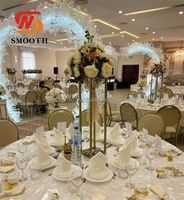 Arche de scène de mariage personnalisée lisse avec éclairage LED, feuilles de cœur, cadre en fer, arche de fleurs éclairée