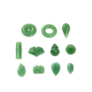 จี้แก้วเลียนแบบหยกทรงกลม สีขาว เหลือง เขียว สำหรับสร้อยคอ DIY อุปกรณ์ตกแต่งเครื่องประดับ - Product Image 5
