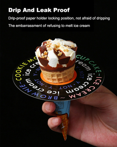 Bandeja de aperitivos impermeable personalizado impreso contenedor creativo caja de helado congelado bandeja de papel de paleta caja de embalaje sin pegamento - Product Image 3