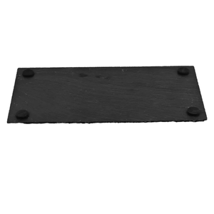 Plato Rectangular Premium <span class=keywords><strong>de</strong></span> <span class=keywords><strong>Pizarra</strong></span> Negra Natural Ecológica Moderna <span class=keywords><strong>para</strong></span> Restaurante, Filetes, Sushi, <span class=keywords><strong>Barbacoa</strong></span> y Banquetes, 20x10cm - Product Image 3