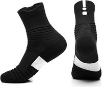 Chaussettes de sport de basket-ball Elite Coussin de compression Chaussettes de cyclisme épaisses Chaussettes d'équipage athlétique pour hommes femmes garçons