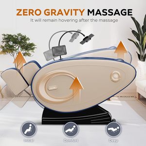 <b>Zero</b> <b>Gravity</b> Chair <b>Recliner</b> Airbags Heating Speaker Foot Roller Touch Screen Blue Chair Full Bodyvending M - Product Image 5