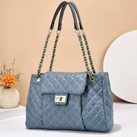 Tas Selempang Wanita PU Hobo Mewah Ringan Tren 2026, Warna Solid, Desainer, Rantai, Tas Selempang, Tali Tunggal yang Dapat Disesuaikan