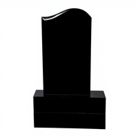 Vente en gros d'usine, pierre tombale en granit noir du Shanxi, style européen, design traditionnel, pierre commémorative pour cimetière, garantie de 5 ans