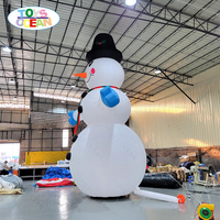 Mascotte géante gonflable Bonhomme de neige pour l'extérieur, décoration gonflable de Noël et de festival d'hiver pour centre commercial, place publique et site touristique