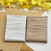 Attaches torsadées en papier kraft colorées personnalisées Fanxing pour sacs de fermeture, emballages alimentaires, sacs à bonbons pour fêtes, cake pops
