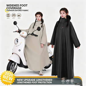 Imperméable long intégral pour trottinette électrique, résistant aux fortes pluies, nouveau poncho épaissi pour moto, unisexe - Product Image 4