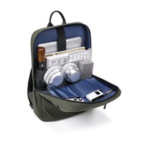 Sac à dos pour ordinateur portable professionnel, sac d'ordinateur fin, écologique, léger, imperméable, en polyester Oxford, minimaliste, de voyage, multi-poches