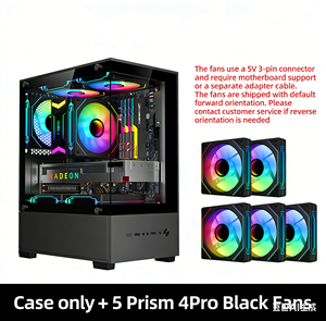 <span class=keywords><strong>Caja</strong></span> de Ordenador de Escritorio Full Tower MicroATX T07 con Vista Panorámica al Mar, Lateral de Metal y Vidrio, Refrigeración por Agua, <span class=keywords><strong>Caja</strong></span> Individual para PC DIY - Product Image 6