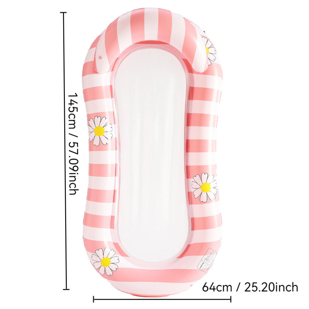 Sillón de descanso con margaritas a rayas rosas - embolsado