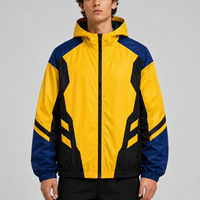 Veste bomber coupe-vent légère pour homme, style streetwear hiver, avec empiècements de lettres colorées et patchwork