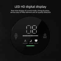 Purificateur d'air portable et humidificateur de bureau, sans brume, avec écran numérique HD, veilleuse d'ambiance colorée et télécommande