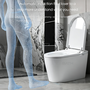 <span class=keywords><strong>WC</strong></span> intelligent électrique autonettoyant avec écran LED, chasse d'eau automatique, en céramique, écologique, pour salle de bain, vente en gros OEM ODM - Product Image 3