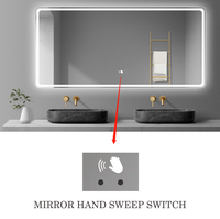 Swipe LED Capteur de mouvement Gradateur Conception d'onde mains libres 12-24V DC Entrée Commutateur manuel Type Contrôleur Commutateur miroir sans contact