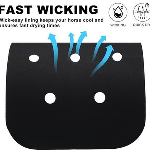 Almohadillas de Asiento para Caballos, Perforadas y Transpirables, de Doble Cara, Color Negro, para Sillas de <span class=keywords><strong>Montar</strong></span> - Product Image 5