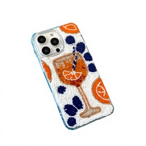 งานฝีมือ NOUSHAD เคสโทรศัพท์ปักครอสติชประดับลูกปัดลายดอกไม้ งานปักผ้าฝ้าย ดีไซน์สิ่งทอ รูปทรงอื่นๆ ของขวัญ - Product Image 1
