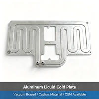 Plaque de refroidissement liquide haute densité pour serveur, en aluminium brasé sous vide, pour gestion thermique par eau, personnalisée