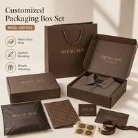 Boîtes magnétiques noires personnalisées de luxe avec logo, accessoires, kit d'expédition de luxe avec emballage cadeau pour abonnement et ensemble de boîtes d'emballage