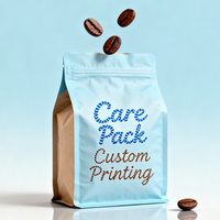 Vente en gros pochettes composables pour café à fond plat emballage de thé en PE à fond quadruple sac de café avec valve