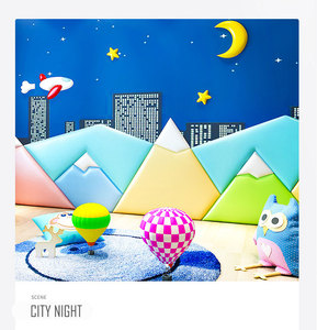 Moetry Kids Room Wall <strong>Decor</strong> Self-stick Anti Collision Wall Padding 3D Art Wall for Kids Academy <strong>Playroom</strong> - Product Image 2