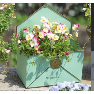 Vaso <span class=keywords><strong>da</strong></span> fiori in ferro battuto per <span class=keywords><strong>balcone</strong></span>, stile giapponese, per esportazione, vaso <span class=keywords><strong>da</strong></span> fiori transfrontaliero, secchio per fiori retrò francese a forma di busta antica - Product Image 1