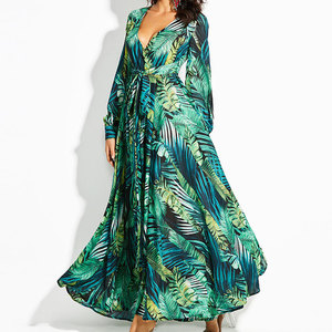 ZZH499 - Vestido Camisero de Encaje con Malla, Nuevo, Ajustado a la Cintura, Color Puro, Elegante - Product Image 1