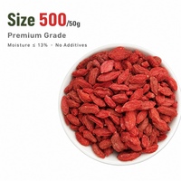 Op voorraad Biologische Ningxia Rode Goji-bessen Gedroogd Volledig Fruit Topkwaliteit BRC HACCP Gecertificeerd Kruidenthee voor Bakkerijgebruik Op Maat
