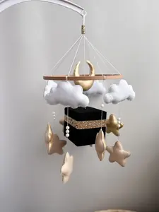 Mobile Bébé Islamique en Feutre, Cadeau Bébé Personnalisé Fait Main, Jouet Doux <span class=keywords><strong>Cube</strong></span> Coran, Éveil et Éducation Précoce, Vente en Gros - Product Image 3