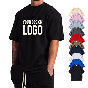 Fabricantes de Ropa, Camiseta Personalizada para Hombre, Camiseta con Estampado Gráfico DTG, Camiseta Lisa de Algodón 100% de Gran Gramaje, Camiseta Extra Grande - Product Image 1