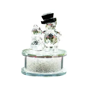 Wholesale Crystal Bear Wedding Souvenirs Handmade Glass Animal Figurines Miniature Home Decor Gifts