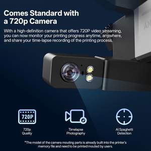 Impresora 3D Anycubic Kobra 3 V2 220X220X250 mm con Tecnología FDM, Cámara IA, Nivelación Automática y Plataforma de Vidrio Templado - Product Image 4